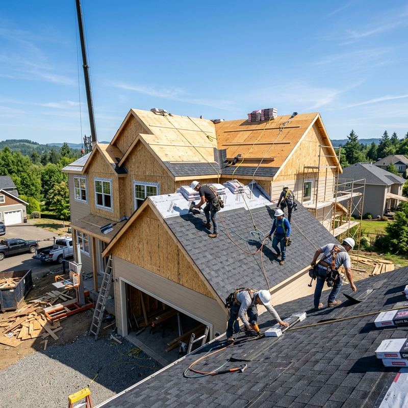 Complete re-roof of a rural acreage property in Aldergrove, BC